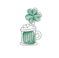 St. Patrick's Day Machine Embroidery Design Collection, 4 Designs, Clover design, beer embroidery, Leprechaun embroidery design