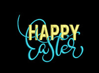 Happy Easter Machine Embroidery Design, Happy easter Script design, Design #5