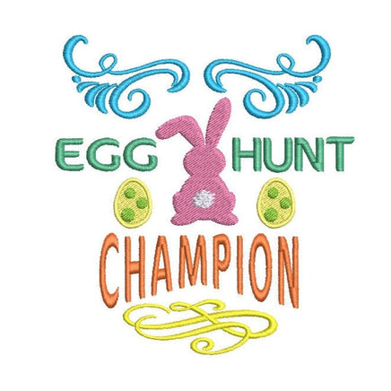 Easter Egg Hunt Champion Machine Embroidery Design - sproutembroiderydesigns