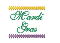 Mardi Gras Diamond Border Machine Embroidery Design