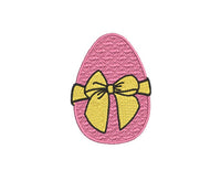 Bow Easter Egg Machine Embroidery Design - sproutembroiderydesigns