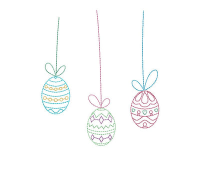 Easter Hanging Egg Machine Embroidery Design, easter egg embroidery design - sproutembroiderydesigns
