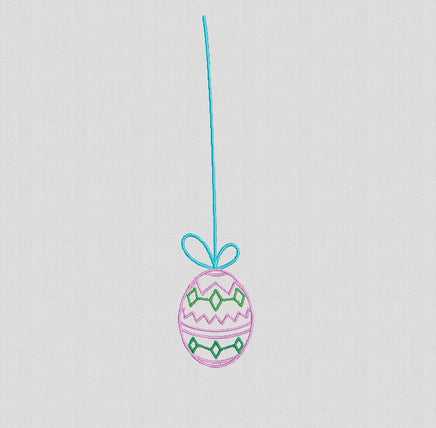 Easter Hanging Egg Machine Embroidery Design, easter egg embroidery design - sproutembroiderydesigns