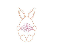 Hiding Easter Bunny Egg Machine Embroidery Design - sproutembroiderydesigns