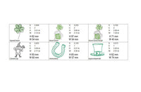 St. Patrick's Day Machine Embroidery Design Collection, 4 Designs, Clover design, beer embroidery, Leprechaun embroidery design