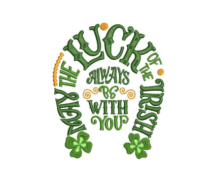 Horseshoe St. Patrick's Day Machine Embroidery Design - sproutembroiderydesigns