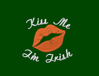 Kiss Me I'm Irish Machine Embroidery Design - sproutembroiderydesigns