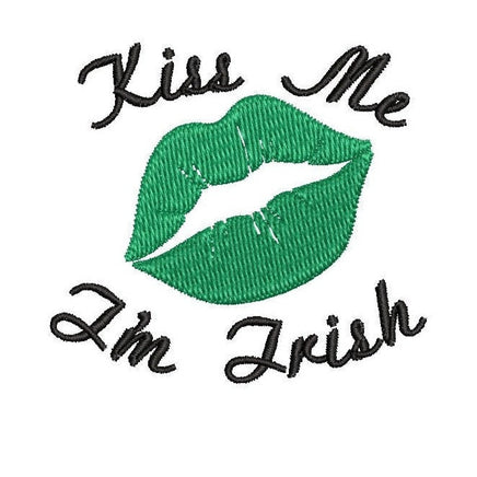 Kiss Me I'm Irish Machine Embroidery Design - sproutembroiderydesigns