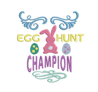 Easter Egg Hunt Champion Machine Embroidery Design, 2 Sizes - sproutembroiderydesigns