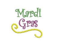 Mardi Gras Bead Flourish Machine Embroidery Design