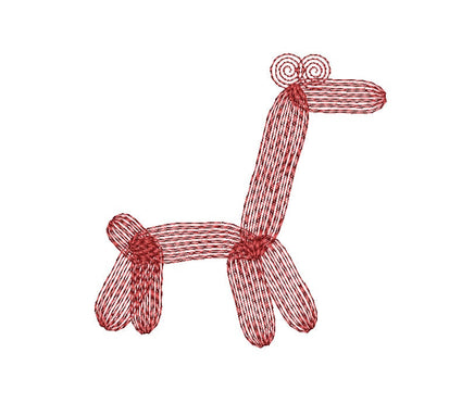 Pack of Balloon Animal Machine Embroidery Design - sproutembroiderydesigns