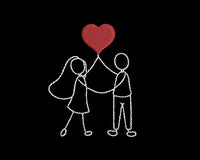 Wedding Couple Heart Machine Embroidery Design, wedding embroidery design