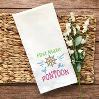 First Mate of the Pontoon Machine Embroidery Design, Boat saying embroidery design