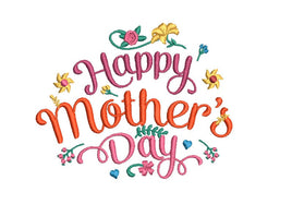 Happy Mother's Day Machine Embroidery Design, 2 Sizes, Mother's Day Script Embroidery design, Mother's Day design, Mom embroidery - sproutembroiderydesigns