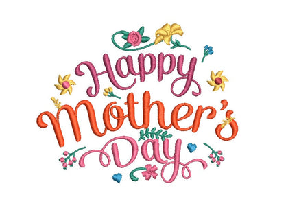 Happy Mother's Day Machine Embroidery Design, 2 Sizes, Mother's Day Script Embroidery design, Mother's Day design, Mom embroidery