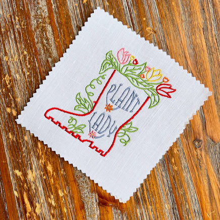 Plant Lady Machine Embroidery Design, Garden saying embroidery design