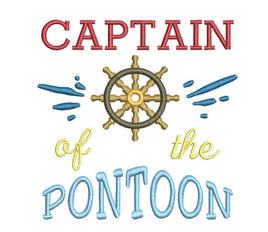 Captain of the Pontoon Machine Embroidery Design