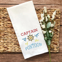 Captain of the Pontoon Machine Embroidery Design, Boat saying embroidery design - sproutembroiderydesigns