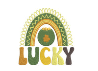 Lucky St. Patrick's Day Machine Embroidery Design, Lucky Embroidery Design