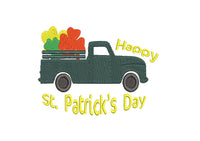 St. Patrick's Day Truck Machine Embroidery Design - sproutembroiderydesigns