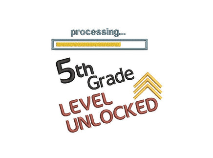 5th Grade Graduation Machine Embroidery Design, 5th grade embroidery design
