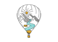 Hot Air Balloon Camping Machine Embroidery Design - sproutembroiderydesigns