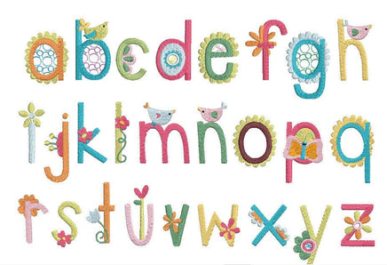 Springtime Monogram Font Machine Embroidery Designs, Floral embroidery Alphabet, PES, DST, VP3, csd, dst, jef pcs, shv, vip, vp3
