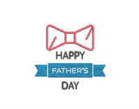 Happy Father's Day Machine Embroidery Design, Bowtie Dad Embroidery design, Dad embroidery, 4x4 hoop