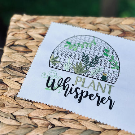 Plant Whisperer Machine Embroidery Design - sproutembroiderydesigns