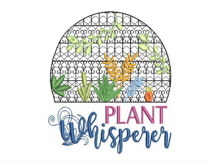 Plant Whisperer Machine Embroidery Design, Garden saying embroidery design