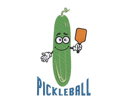 Funny Pickleball Embroidery Machine Design, pickleball embroidery design, 4x4 hoop, Pickle ball towel embroidery