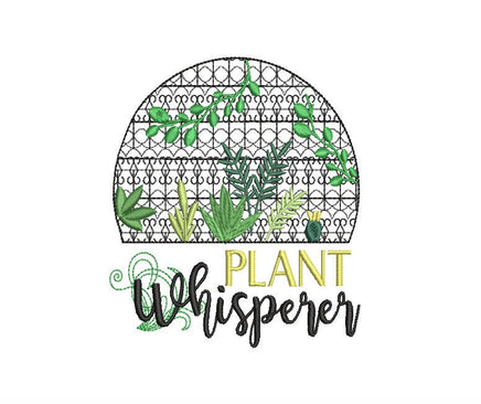 Plant Whisperer Machine Embroidery Design, Garden saying embroidery design