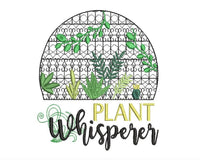 Plant Whisperer Machine Embroidery Design, Garden saying embroidery design