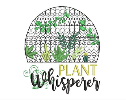 Plant Whisperer Machine Embroidery Design, Garden saying embroidery design