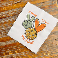 Peace, Love, Pickleball Embroidery Machine Design, pickleball embroidery design, 4x4 hoop, Pickle ball towel embroidery - sproutembroiderydesigns
