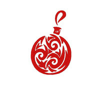 Swirl Christmas Ornament Machine Embroidery Design - sproutembroiderydesigns