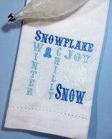 Block Winter Chilly Joy Snowman Machine Embroidery Design-2 sizes - sproutembroiderydesigns