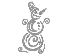 Swirling Snowman Christmas Machine Embroidery Design - sproutembroiderydesigns