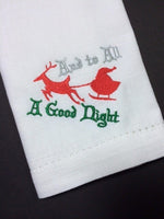 And Too All, A Good Night Santa, Reindeer and Sleigh Christmas Machine Embroidery Design - sproutembroiderydesigns