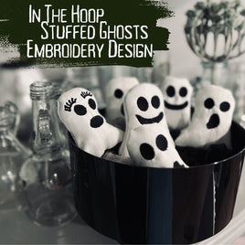 Halloween Plush Ghost Machine Embroidery Design, Stuffed ghost embroidery design, ITH Embroidery Design, In The Hoop Embroidery