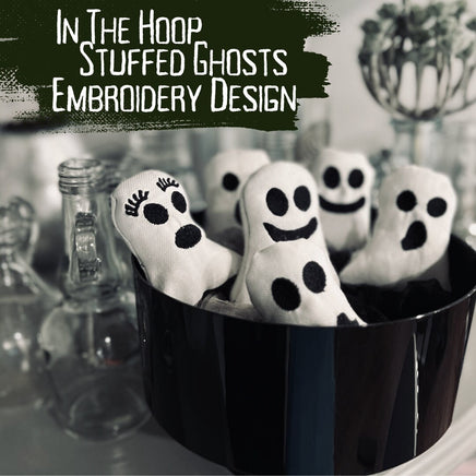 Halloween Plush Ghost Machine Embroidery Design, Stuffed ghost embroidery design, ITH Embroidery Design, In The Hoop Embroidery