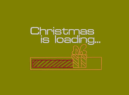 Christmas is Loading Machine Embroidery Design - sproutembroiderydesigns