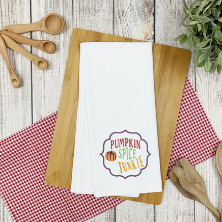 Pumpkin Spice Junkie Machine Embroidery Design - sproutembroiderydesigns