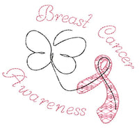 FREE Breast Cancer Awareness Butterfly Ribbon Machine Embroidery Design - sproutembroiderydesigns