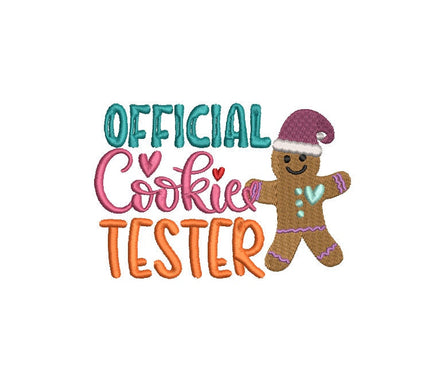Official Cookie Tester Machine Embroidery Design, 2 sizes, 4x4 hoop, Christmas Embroidery Design - sproutembroiderydesigns