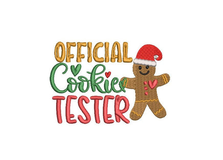 Official Cookie Tester Machine Embroidery Design, 2 sizes, 4x4 hoop, Christmas Embroidery Design