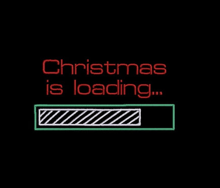 Christmas is Loading Machine Embroidery Design, Funny Christmas embroidery design