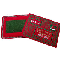 Letter to Santa Post Card Embroidery Design, In the Hoop Gift Card Holder