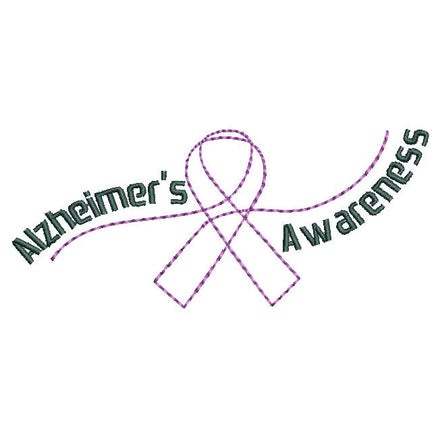 FREE Alzheimer's Awareness Ribbon Machine Embroidery Design - sproutembroiderydesigns