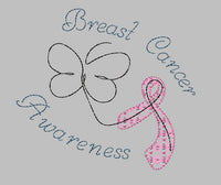 FREE Breast Cancer Awareness Butterfly Ribbon Machine Embroidery Design - sproutembroiderydesigns